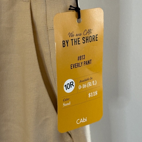 CAbi Everly Cream Linen Pants. Style #813 - Picture 2 of 6